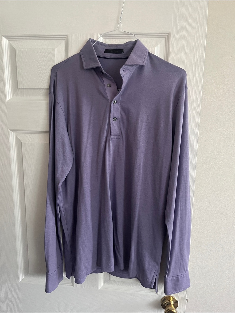Greyson Men's Long Sleeve Polo - Lavender